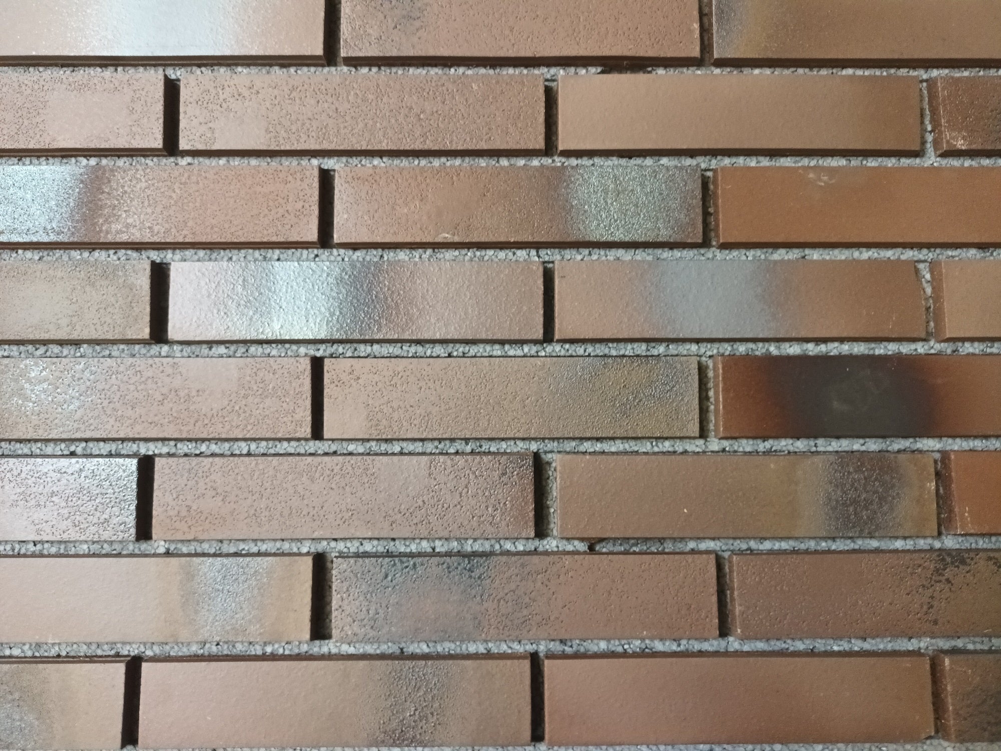 300 Klinker Riemchen Braun Kohle glatt