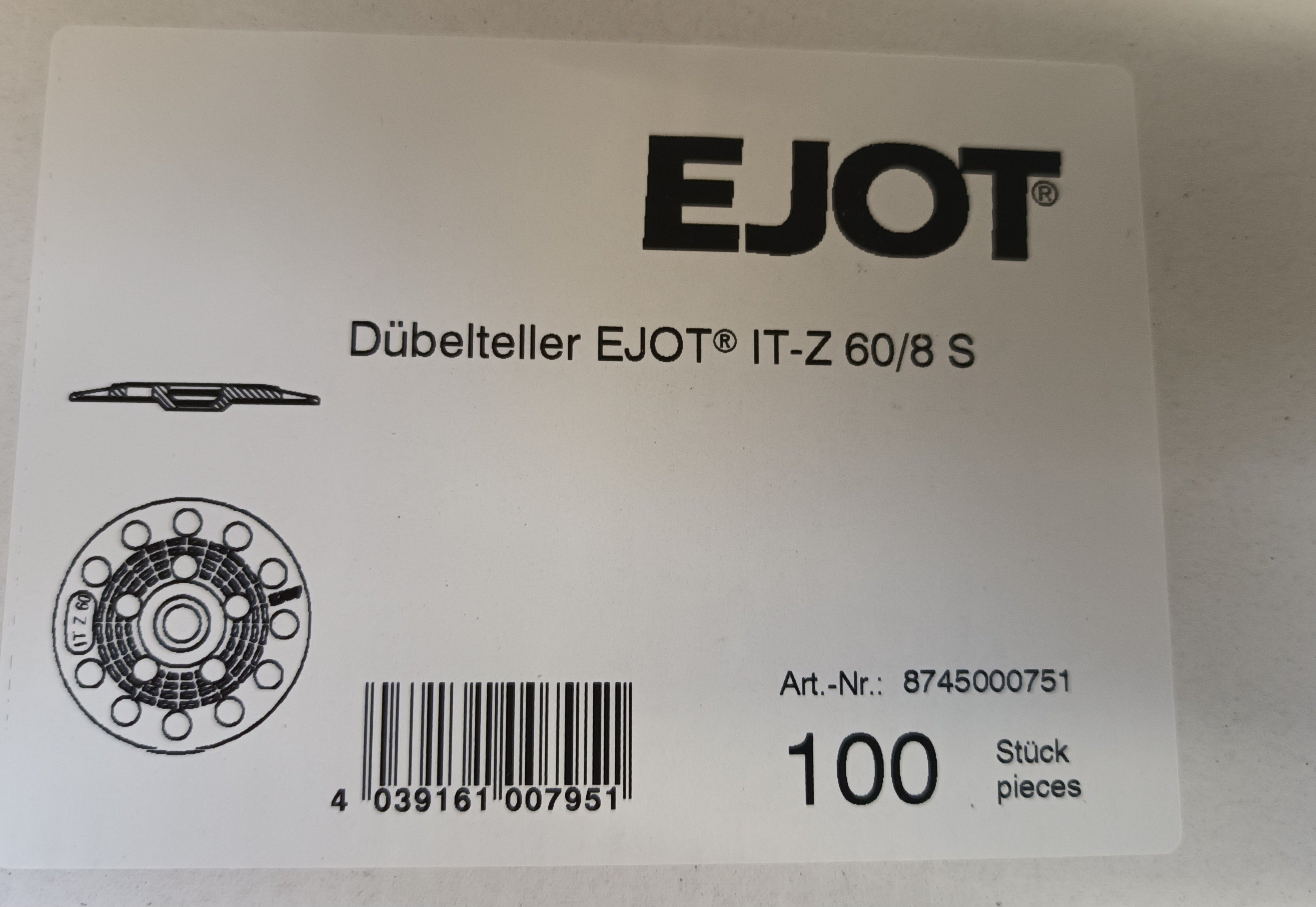 Ejot Dübelteller IT-Z 60/8 S