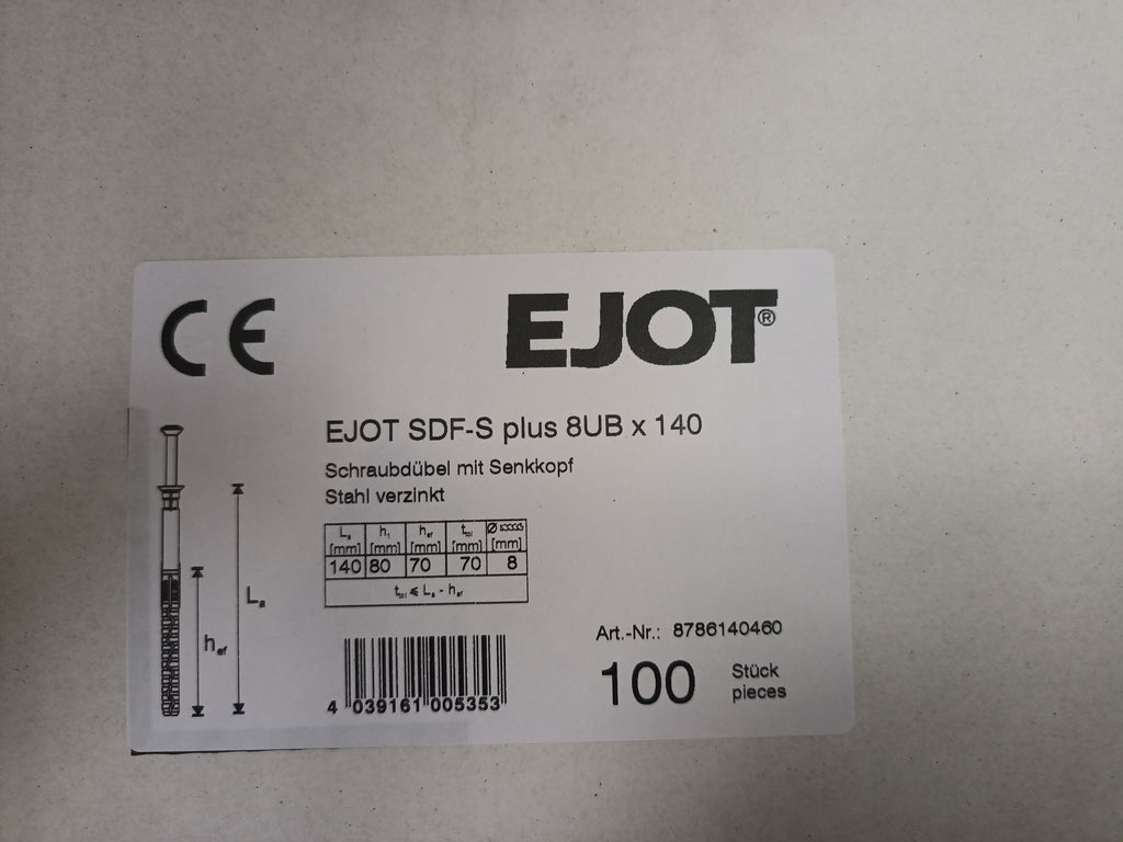 Ejot Fassadenschraubdübel SDF-S plus 8x140 mit Senkkopf