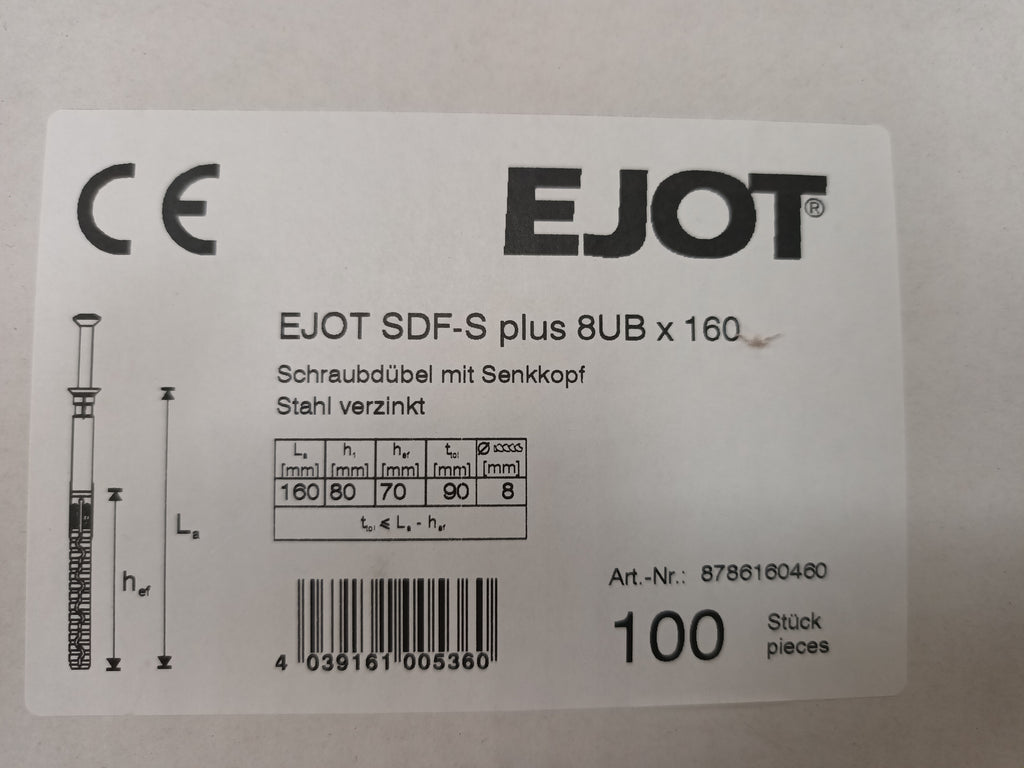 Ejot Fassadenschraubdübel SDF-S plus 8x160 mit Senkkopf