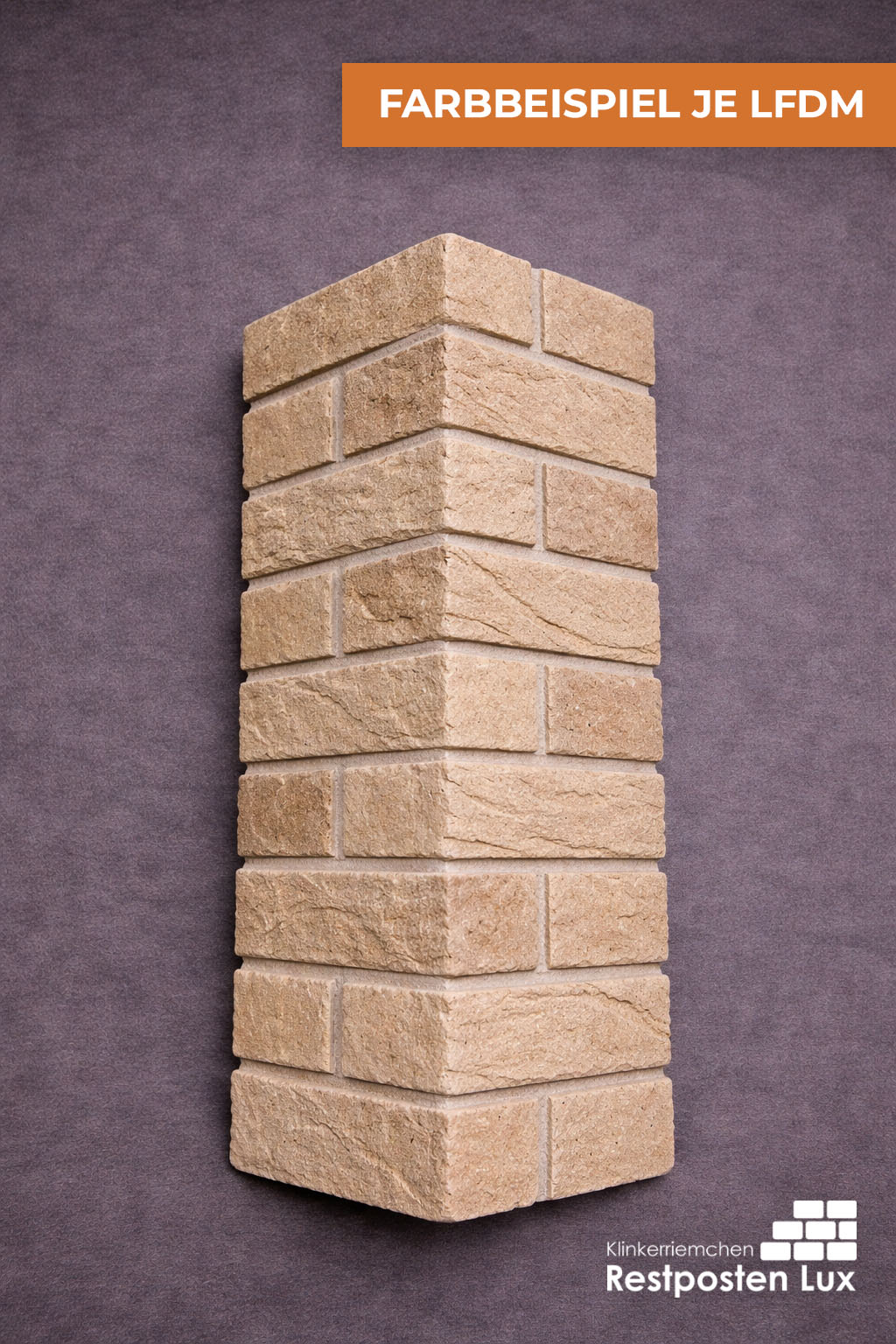 116 Feldhaus Klinker Winkelriemchen Creme weiß tiefgenarbt besandet