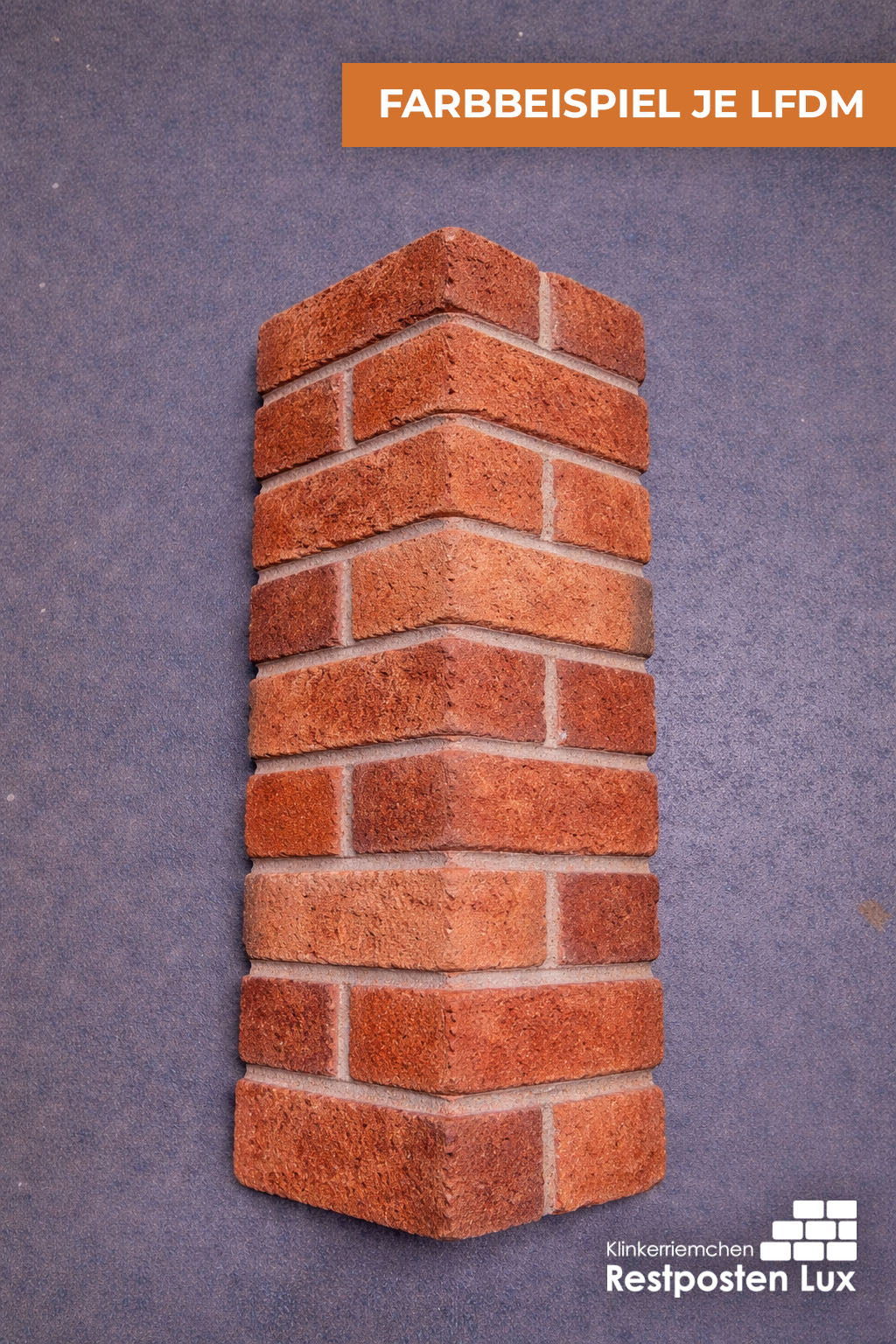 600 Olfry Ziegelwerke Winkelriemchen Patina Handform Serie bunt