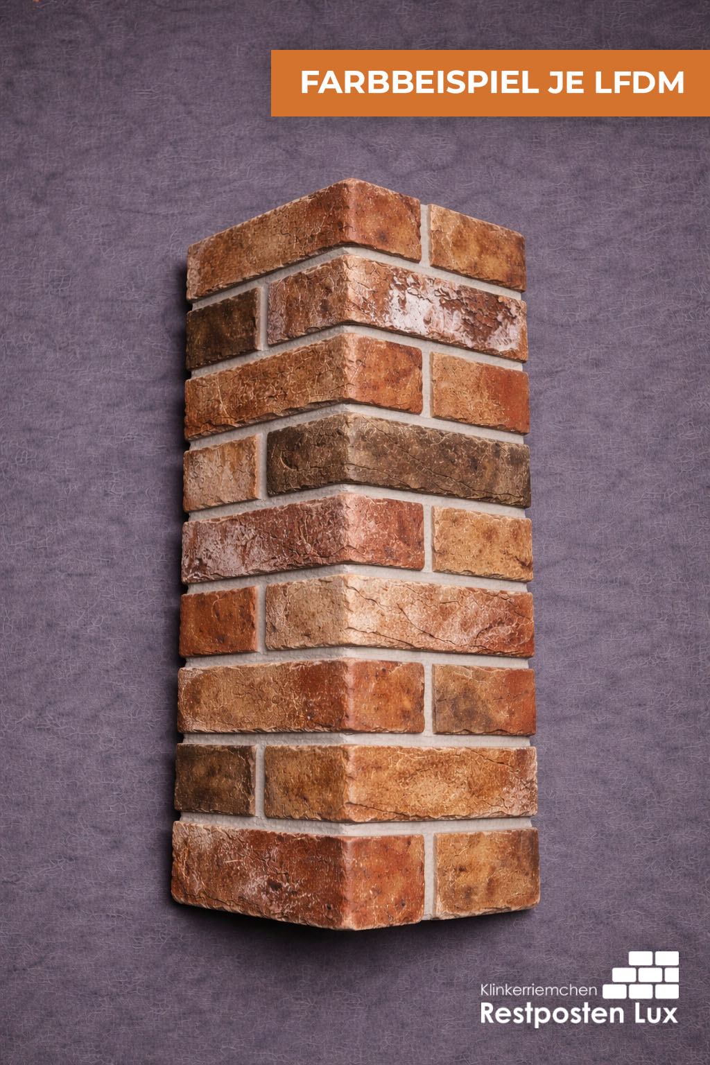 611 Röben Tonbaustoffe Winkelriemchen Moorbrand torf-bunt