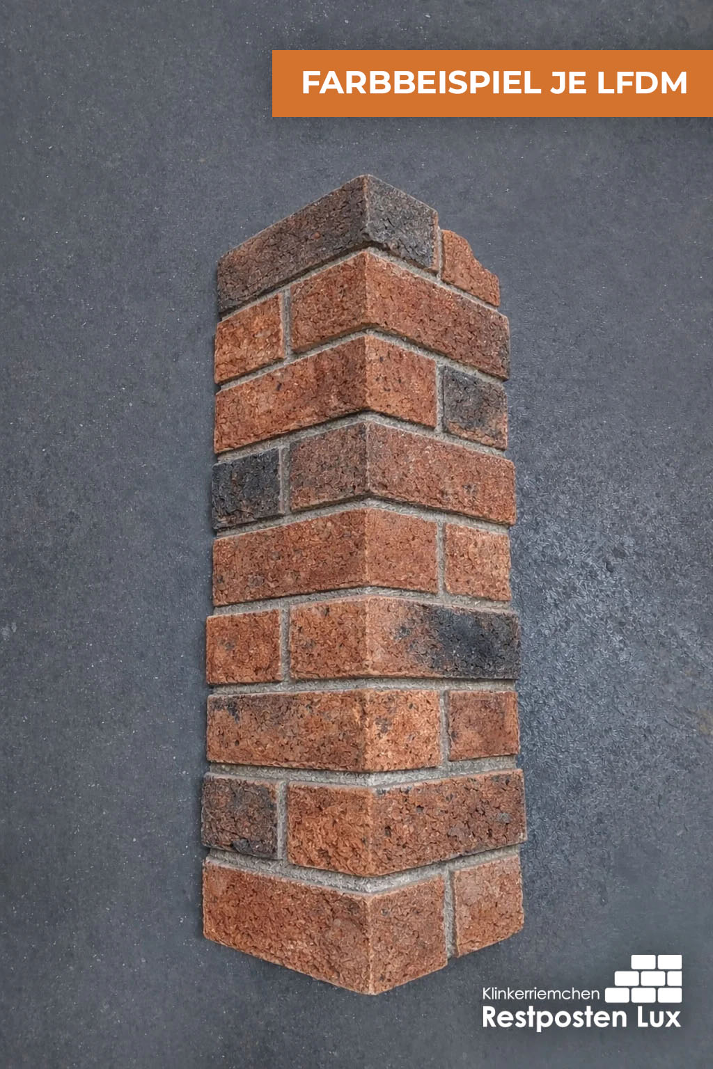 830 Celina Klinker Winkelriemchen Antik-Blau-Bunt
