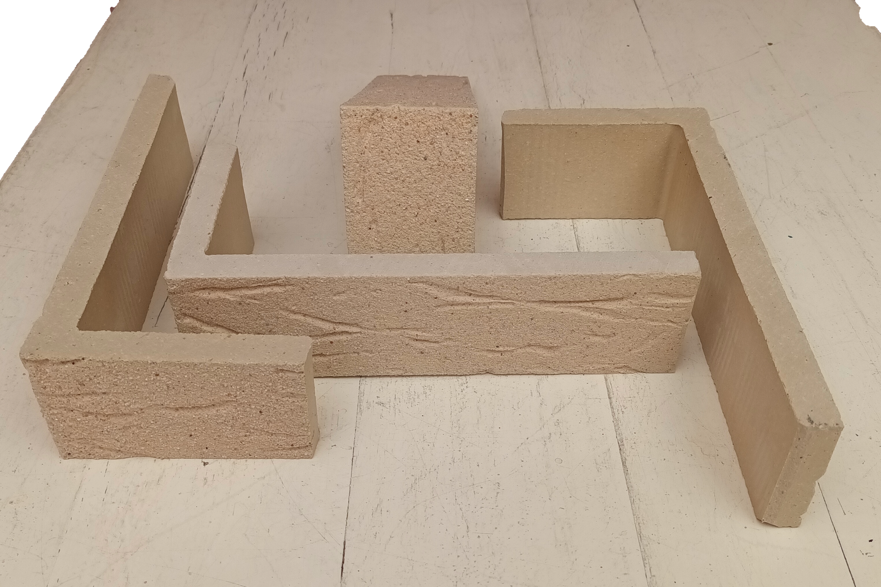 116 Feldhaus Klinker Winkelriemchen Creme weiß tiefgenarbt besandet