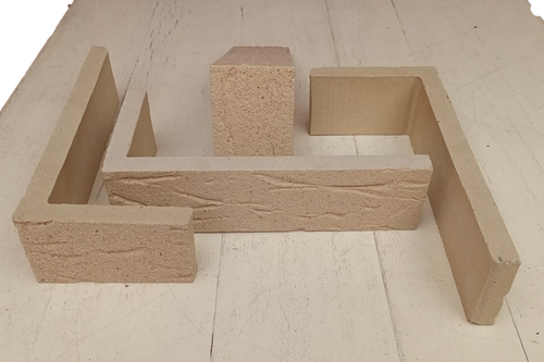 116 Feldhaus Klinker Winkelriemchen Creme weiß tiefgenarbt besandet