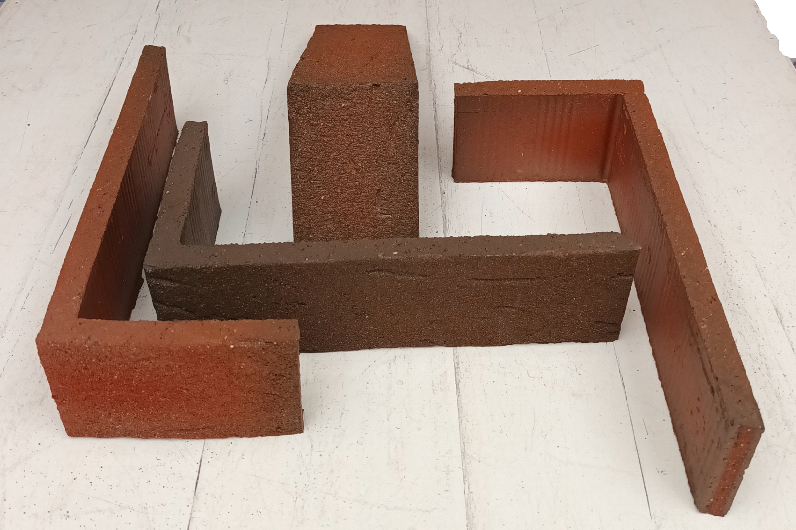 689 Feldhaus Klinker Riemchen Sintra Ardor rot-bunt Handform-Optik