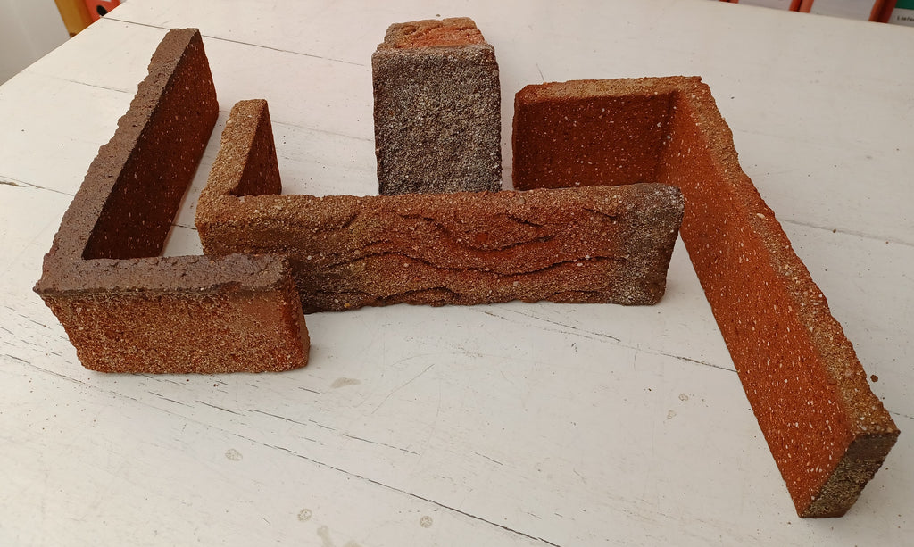 600 Olfry Ziegelwerke Winkelriemchen Patina Handform Serie bunt